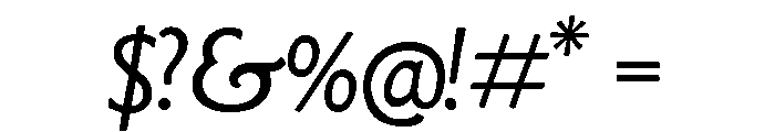 Goudy Sans Light Italic Font OTHER CHARS