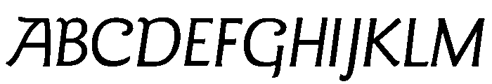 Goudy Sans Light Italic Font UPPERCASE