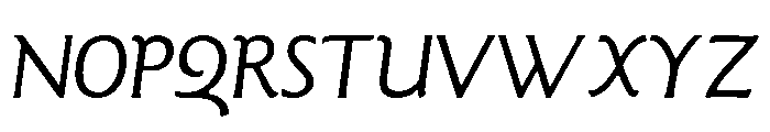 Goudy Sans Light Italic Font UPPERCASE