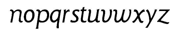Goudy Sans Light Italic Font LOWERCASE