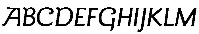 Goudy Sans Regular Italic Font UPPERCASE