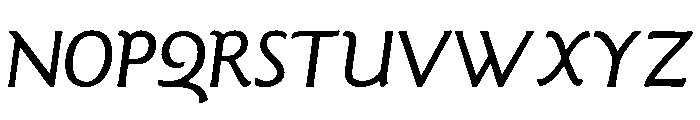 Goudy Sans Regular Italic Font UPPERCASE