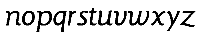 Goudy Sans Regular Italic Font LOWERCASE