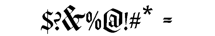 Goudy Text Regular Font OTHER CHARS