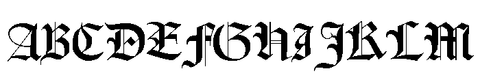 Goudy Text Regular Font UPPERCASE