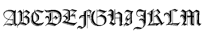 Goudy Text Shaded Font UPPERCASE
