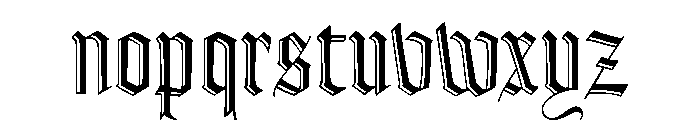 Goudy Text Shaded Font LOWERCASE