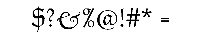 Goudy Thirty Regular Font OTHER CHARS