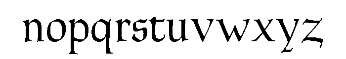 Goudy Thirty Regular Font LOWERCASE