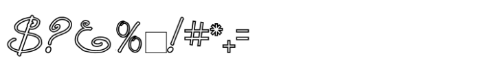 GP Casual Script Outline Font OTHER CHARS