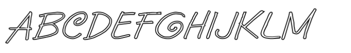 GP Casual Script Outline Font UPPERCASE