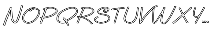 GP Casual Script Outline Font UPPERCASE