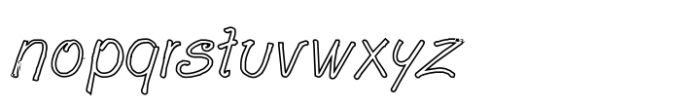 GP Casual Script Outline Font LOWERCASE