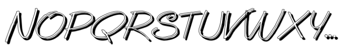 GP Casual Script Shadow Font UPPERCASE