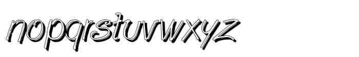 GP Casual Script Shadow Font LOWERCASE