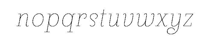 Gratia Italic Font LOWERCASE