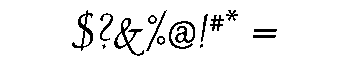 Gratia Light Font OTHER CHARS