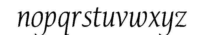 Gratia Light Font LOWERCASE