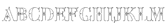 Green Fairy Outline Font UPPERCASE