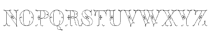 Green Fairy Outline Font UPPERCASE