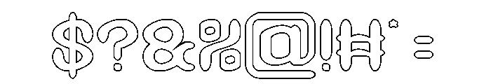 GREEN BEAN-Hollow Font OTHER CHARS