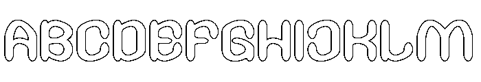 GREEN BEAN-Hollow Font UPPERCASE