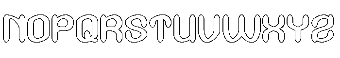 GREEN BEAN-Hollow Font UPPERCASE