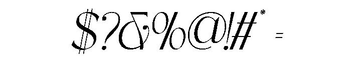 GraceLoomine-Oblique Font OTHER CHARS