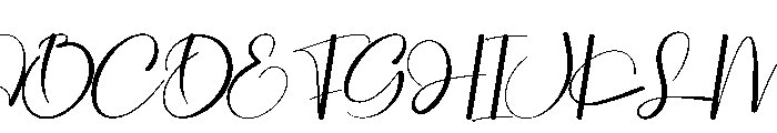 Gracia Signature Font UPPERCASE