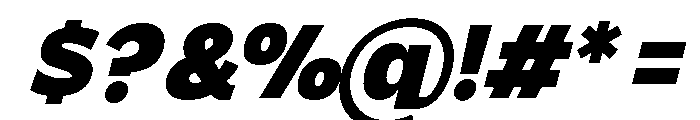 Gradvis-BlackItalic Font OTHER CHARS