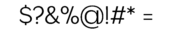 Gradvis-ExtraLight Font OTHER CHARS