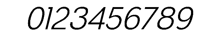 Gradvis-ExtraLightItalic Font OTHER CHARS