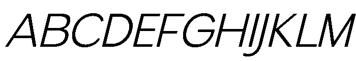 Gradvis-ExtraLightItalic Font UPPERCASE