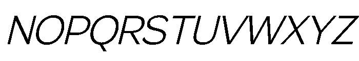 Gradvis-ExtraLightItalic Font UPPERCASE