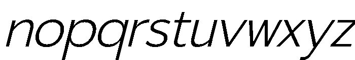 Gradvis-ExtraLightItalic Font LOWERCASE