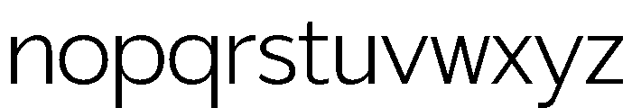 Gradvis-ExtraLight Font LOWERCASE