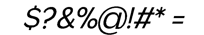 Gradvis-LightItalic Font OTHER CHARS