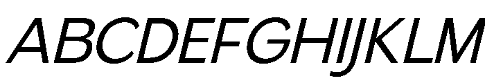 Gradvis-LightItalic Font UPPERCASE