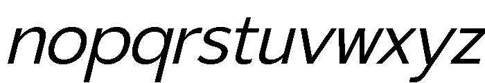 Gradvis-LightItalic Font LOWERCASE