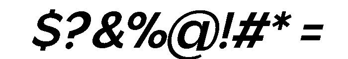 Gradvis-MediumItalic Font OTHER CHARS