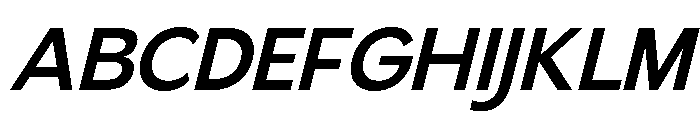 Gradvis-MediumItalic Font UPPERCASE