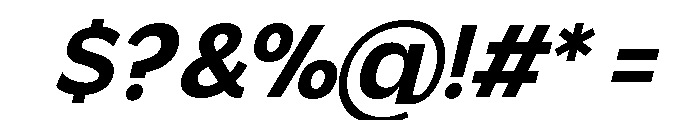 Gradvis-SemiBoldItalic Font OTHER CHARS