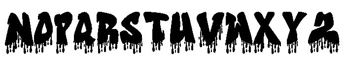Graffiti Dripping Font LOWERCASE