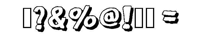 Graffiti Outline Regular Font OTHER CHARS
