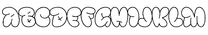 Grafyne Outline Regular Font UPPERCASE