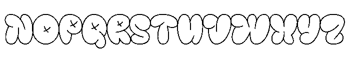 Grafyne Outline Regular Font UPPERCASE
