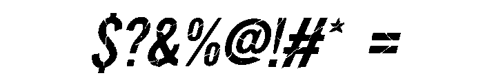 Graker Italic Font OTHER CHARS