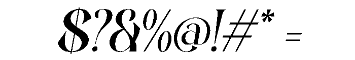 Grandi Ligatura Italic Font OTHER CHARS