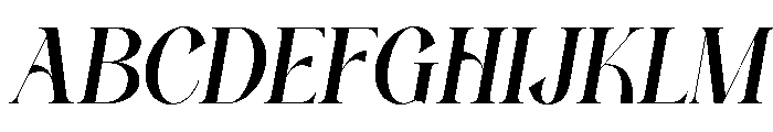 Grandi Ligatura Italic Font UPPERCASE