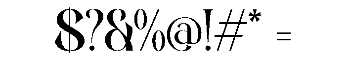 Grandi Ligatura Regular Font OTHER CHARS